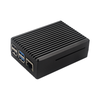 Koperta ze stopu aluminium dla Raspberry Pi 4 czarna skrzynka metalowa obudowa pasywna obudowa chłodzenia dla Raspberry Pi 4 Model B 4